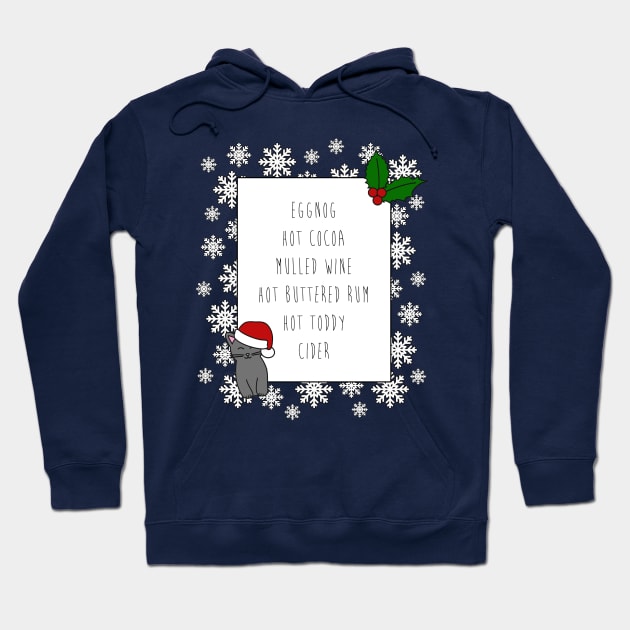 Classic Christmas Drinks Hoodie by MaplewoodMerch